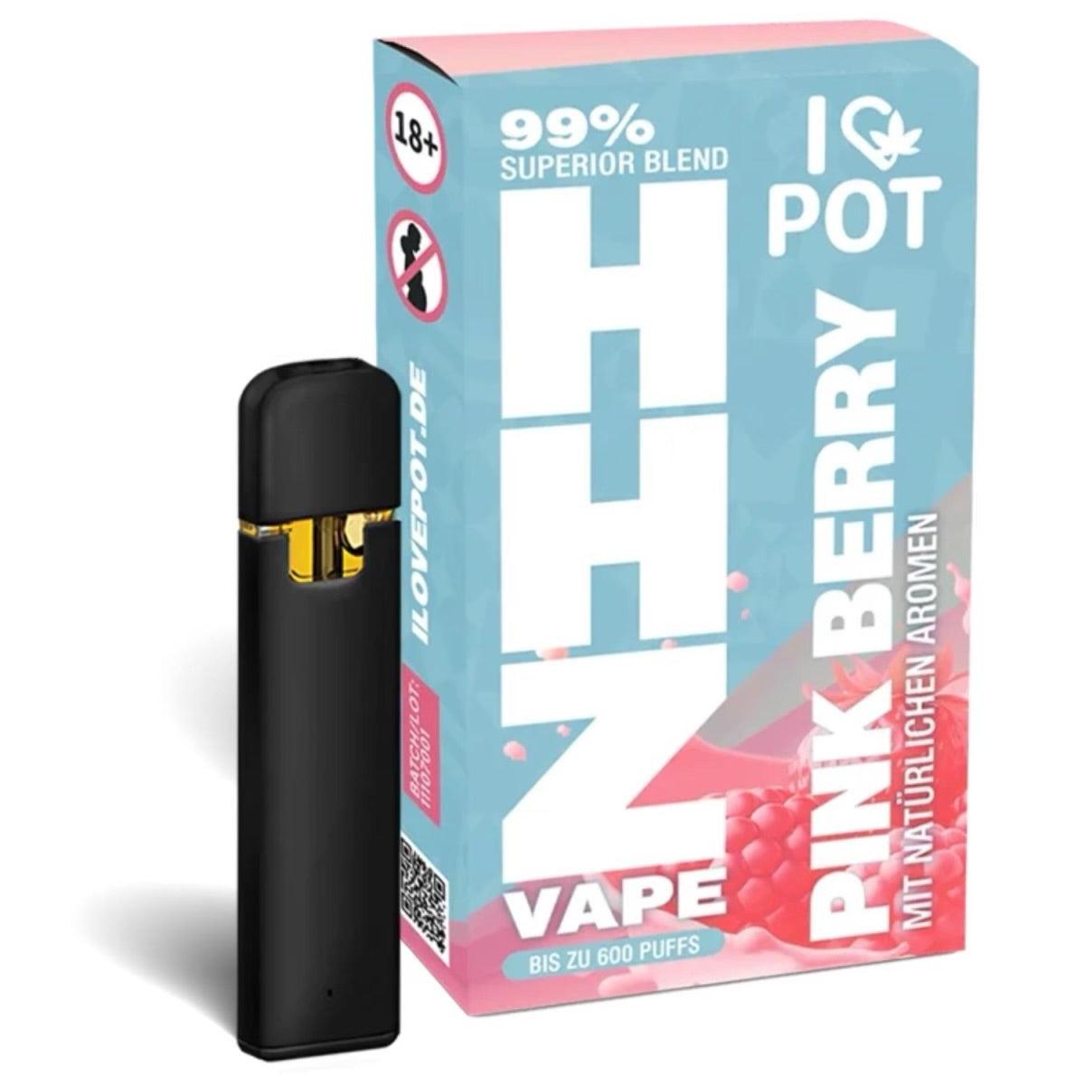 I LOVE POT HHZ Superior Blend Vape - Pink Berry